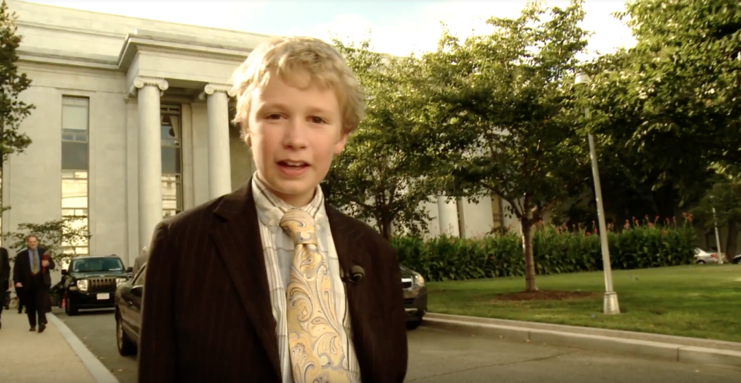 teen in suit